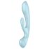 Satisfyer Triple Oh - vibrador recarregável com estimulador de clitóris - azul
