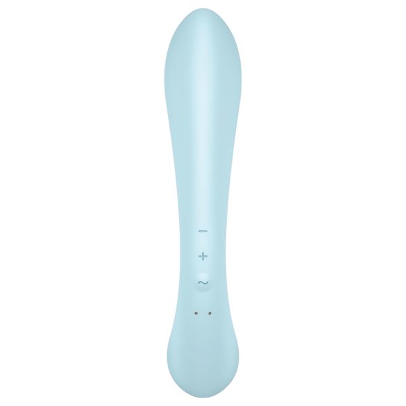 Satisfyer Triple Oh - vibrador recarregável com estimulador de clitóris - azul