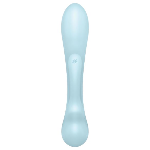 Satisfyer Triple Oh - vibrador recarregável com estimulador de clitóris - azul