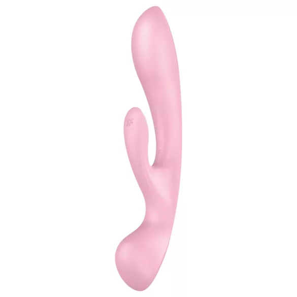 Satisfyer Triple Oh - vibrador recarregável com estimulador de clitóris - rosa