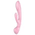 Satisfyer Triple Oh - vibrador recarregável com estimulador de clitóris - rosa
