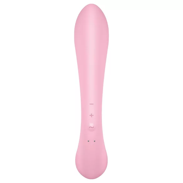 Satisfyer Triple Oh - vibrador recarregável com estimulador de clitóris - rosa