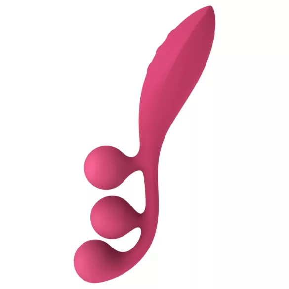 Satisfyer Tri Ball 1 - vibrador recarregável multifuncional - vermelho