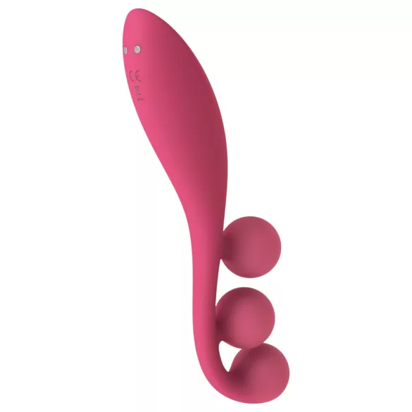 Satisfyer Tri Ball 1 - vibrador recarregável multifuncional - vermelho