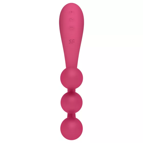 Satisfyer Tri Ball 1 - vibrador recarregável multifuncional - vermelho