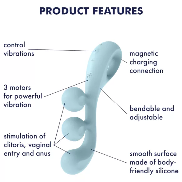 Satisfyer Tri Ball 2 - vibrador multifunções recarregável - menta