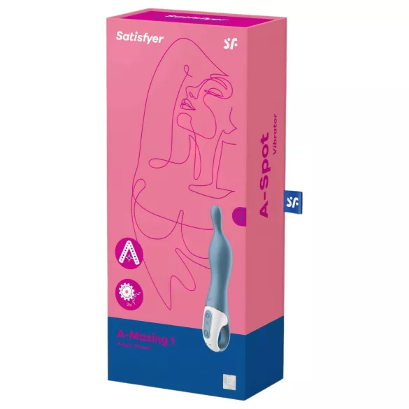 Satisfyer A-Mazing 1 - vibrador ponto A recarregável - silicone azul