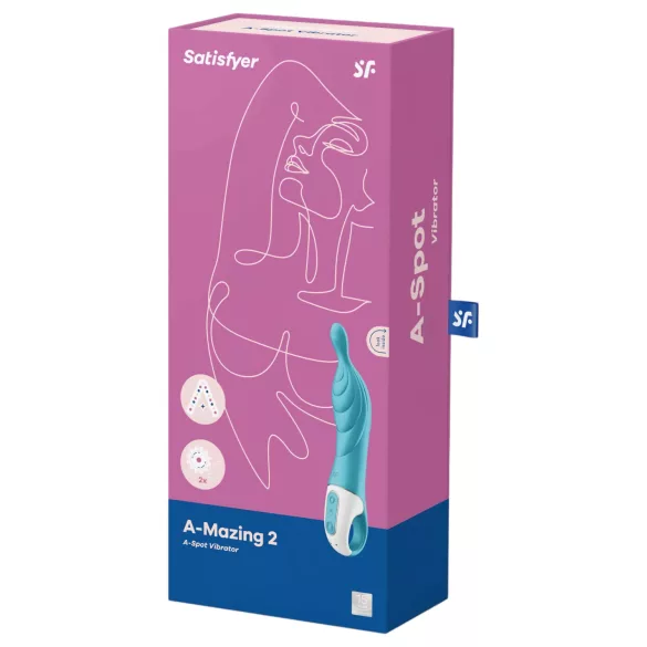 Satisfyer A-Mazing 2 - vibrador ponto A recarregável - silicone turquesa