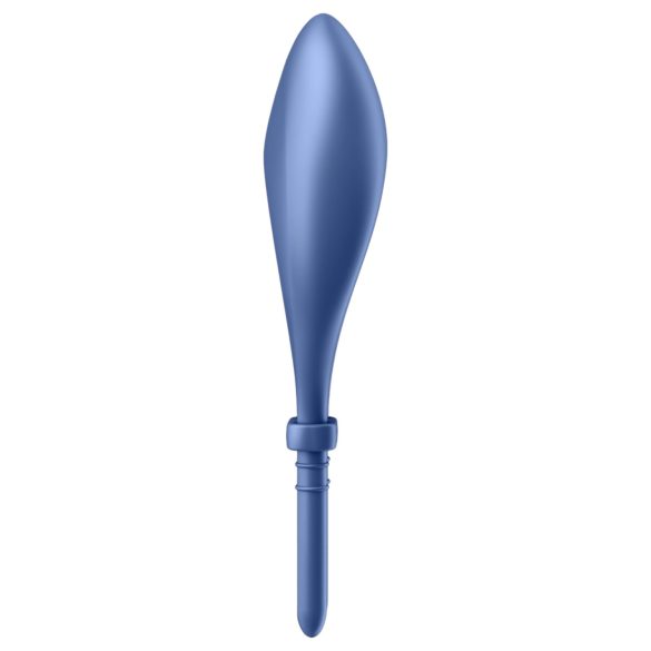 Satisfyer Bullseye - anel peniano vibratório com app - silicone azul