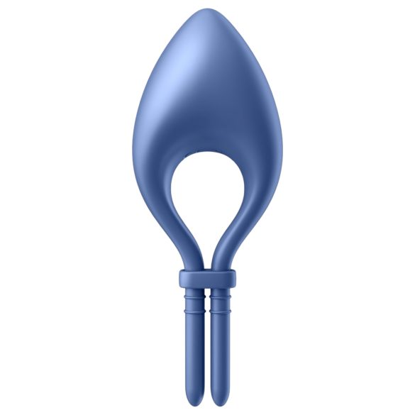 Satisfyer Bullseye - anel peniano vibratório com app - silicone azul
