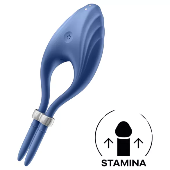 Satisfyer Duelist - anel peniano vibratório recarregável (azul)