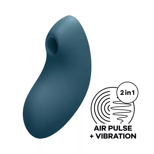 Satisfyer Vulva Lover 2 - vibrador clitóris sucção recarregável - azul
