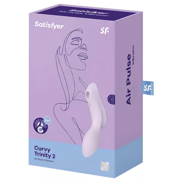 Satisfyer Curvy Trinity 2 - vibrador clitoriano sucção 2 em 1 - lilás
