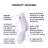 Satisfyer Curvy Trinity 2 - vibrador clitoriano sucção 2 em 1 - lilás