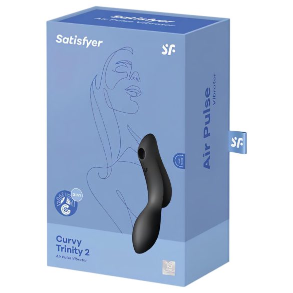 Satisfyer Curvy Trinity 2 - vibrador clitoriano sucção 2 em 1 - preto
