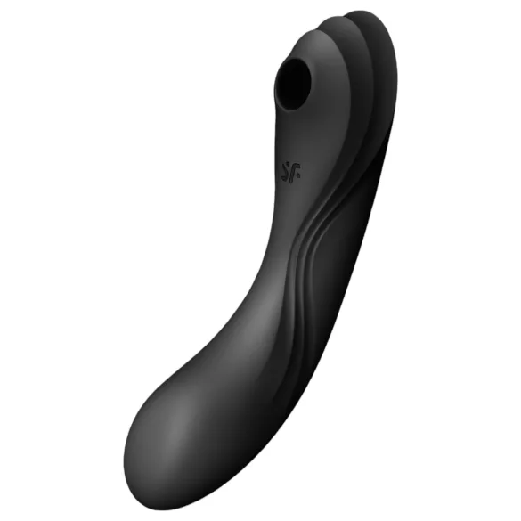 Satisfyer Curvy Trinity 4 - vibrador clitoriano sucção 2 em 1 - preto