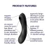 Satisfyer Curvy Trinity 4 - vibrador clitoriano sucção 2 em 1 - preto