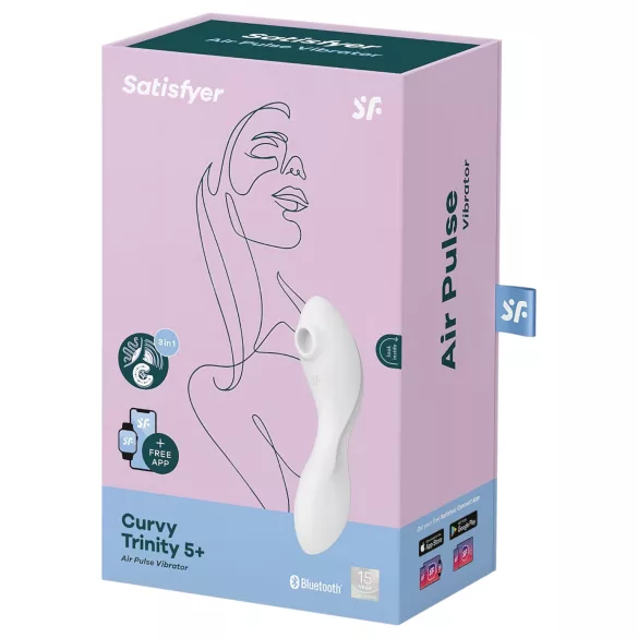 Satisfyer Curvy Trinity 5+ - Vibrador 2 em 1 com controlo por app (branco)