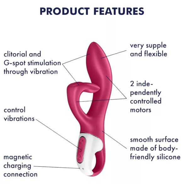 Satisfyer Embrace Me - vibrador clitóris com braço - recarregável - vermelho