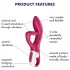 Satisfyer Embrace Me - vibrador clitóris com braço - recarregável - vermelho