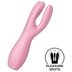   Satisfyer Threesome 3 - vibrador clitóris recarregável - silicone rosa
