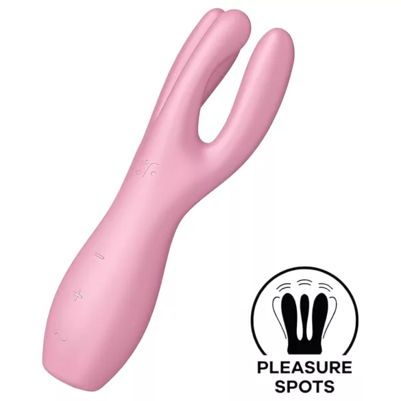 Satisfyer Threesome 3 - vibrador clitóris recarregável - silicone rosa