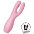 Satisfyer Threesome 3 - vibrador clitóris recarregável - silicone rosa