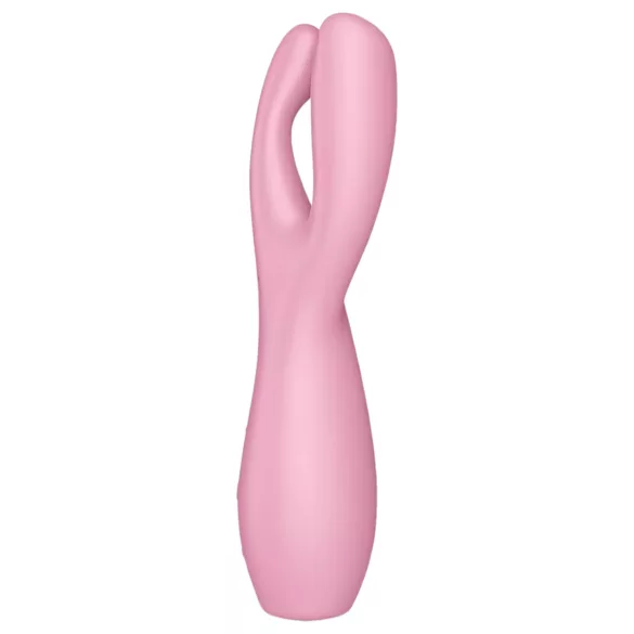 Satisfyer Threesome 3 - vibrador clitóris recarregável - silicone rosa