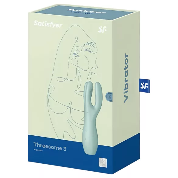 Satisfyer Threesome 3 - vibrador recarregável para clitóris (menta)