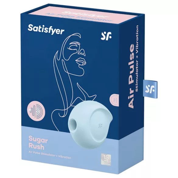 Satisfyer Sugar Rush - vibrador clitóris sucção - silicone azul