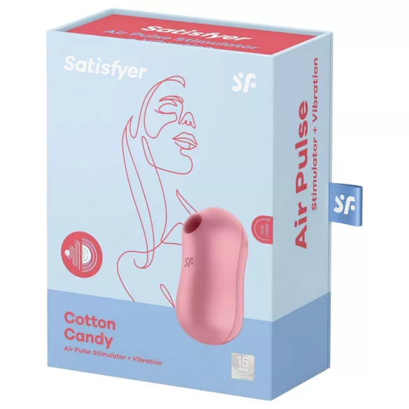 Satisfyer Cotton Candy - vibrador sugador clitóris - cor coral