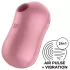 Satisfyer Cotton Candy - vibrador sugador clitóris - cor coral