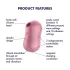 Satisfyer Cotton Candy - vibrador sugador clitóris - cor coral