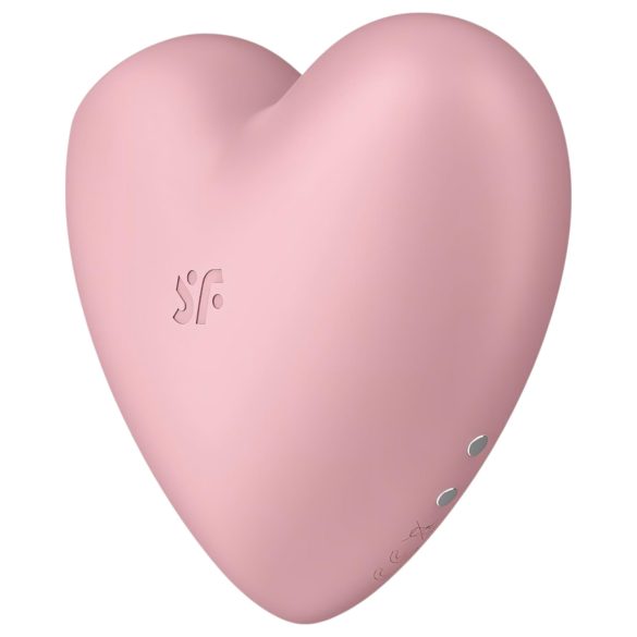 Satisfyer Cutie Heart - vibrador clitóris sucção recarregável - silicone rosa