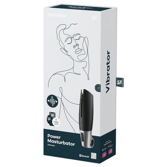 Satisfyer Power - masturbador masculino recarregável inteligente - preto