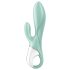 Satisfyer - vibrador coelho com sucção e inflável - menta