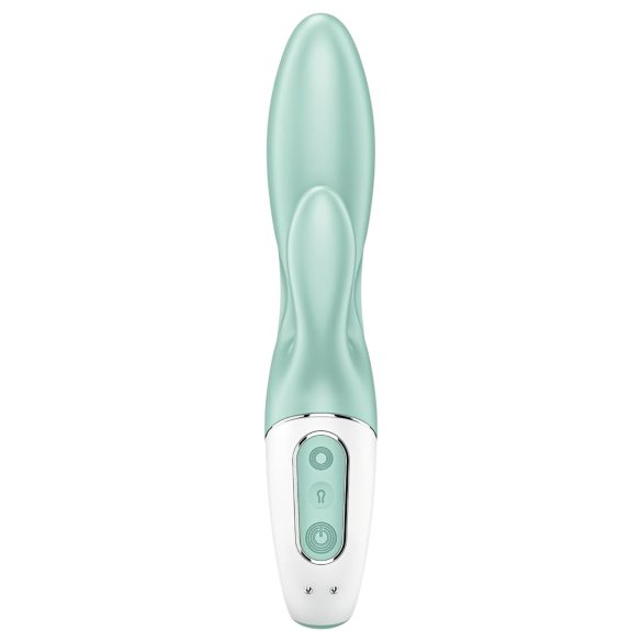 Satisfyer - vibrador coelho com sucção e inflável - menta