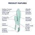 Satisfyer - vibrador coelho com sucção e inflável - menta