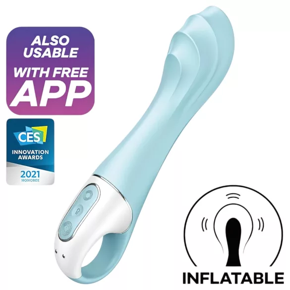 Satisfyer Air Pump Vibrator 5 - Controlado por app (azul)