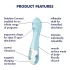 Satisfyer Air Pump Vibrator 5 - Controlado por app (azul)