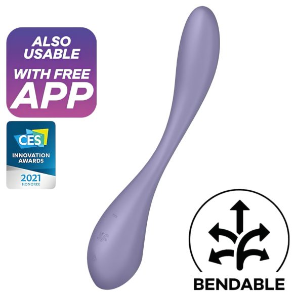 Satisfyer - vibrador ponto G flexível inteligente - silicone lilás