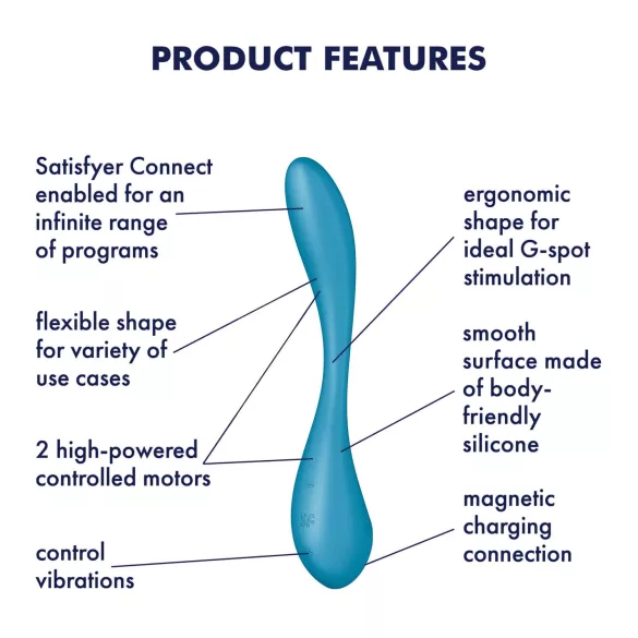 Satisfyer G-Spot Flex 5 - Vibrador de ponto G controlado por app (verde)