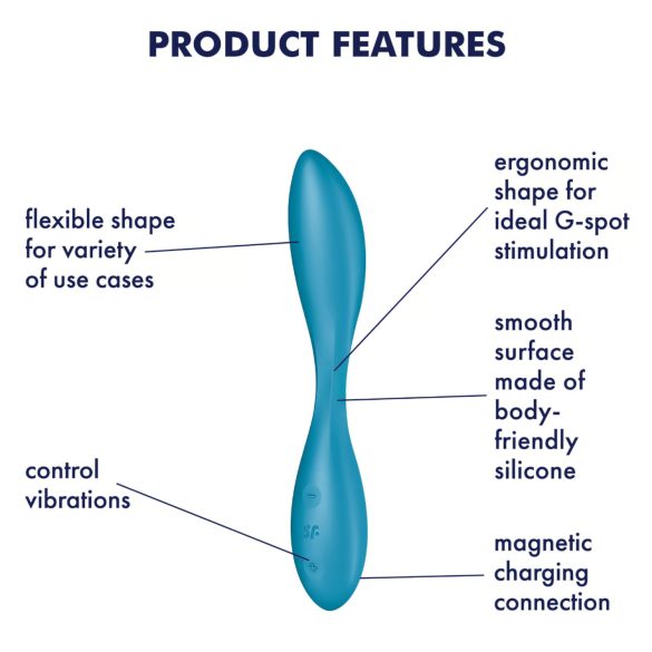Satisfyer - vibrador ponto G recarregável e à prova d'água - verde