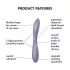 Satisfyer - vibrador ponto G recarregável à prova d'água - violeta