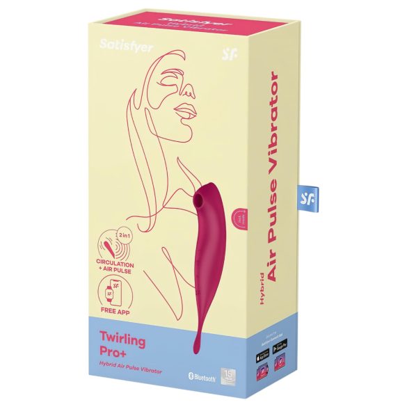 Satisfyer Twirling Pro - vibrador clitóris 2 em 1 inteligente - vermelho