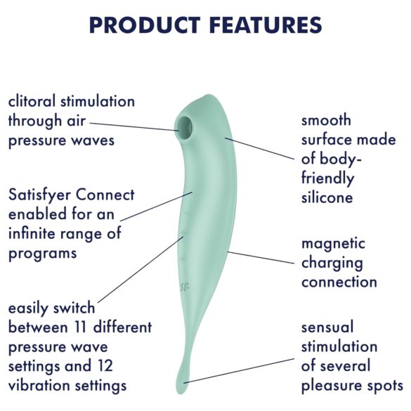 Satisfyer Twirling Pro - inteligente 2em1 (menta)