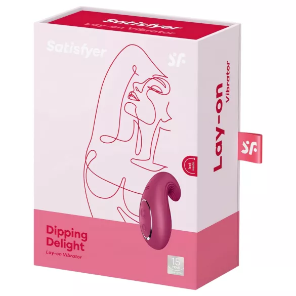 Satisfyer Dipping Delight - vibrador clitóris recarregável - vermelho