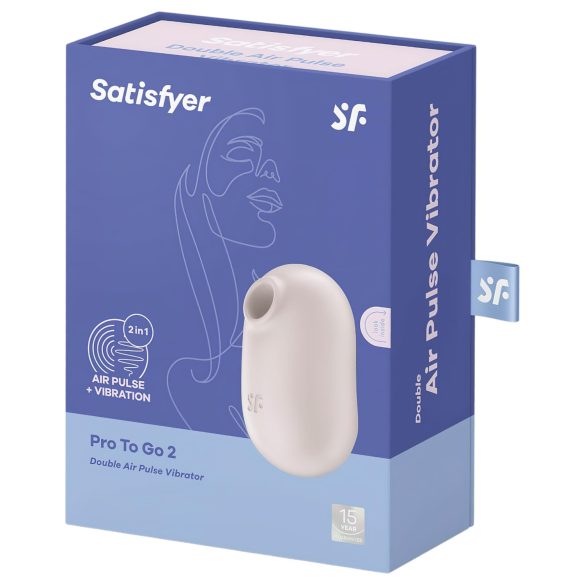Satisfyer Pro To Go 2 - sugador de clitóris com ondas de ar - bege
