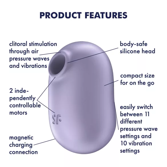 Satisfyer Pro To Go 2 - sugador clitoriano recarregável - roxo
