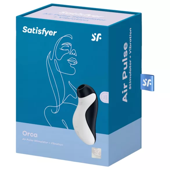 Satisfyer Orca - estimulador clitóris sucção à prova d'água - preto e branco